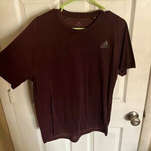 mens burgundy adidas shirt